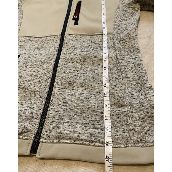 Canada Weatherguard Athletic Jacket Womens Size S/P Beige / Grey Fleece Coat - Picture 14 of 16